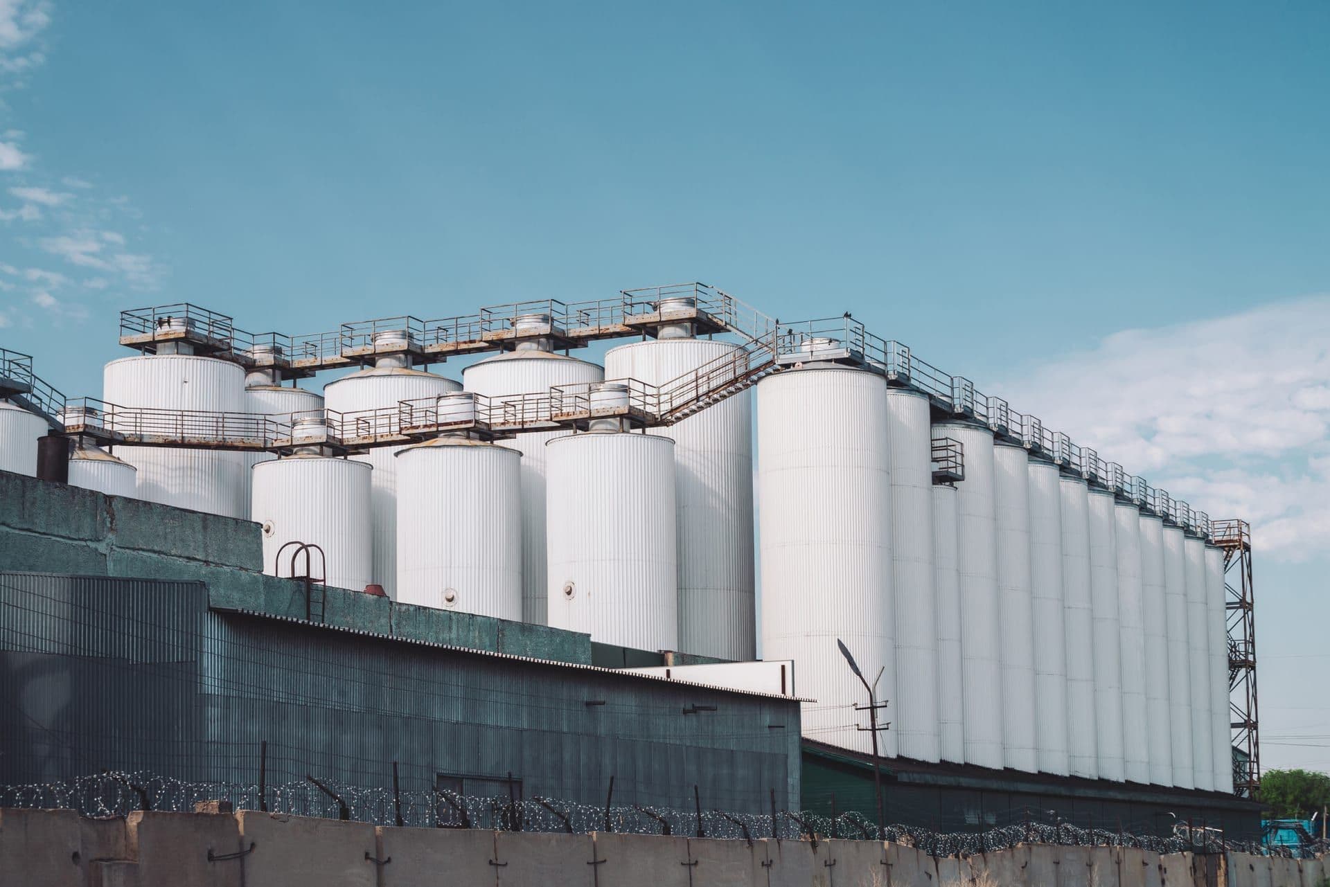 JK Cement industrial facility at dusk